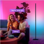 Casa si Gradina - Corpuri si surse de iluminat - Veioze si lampi - Veioze - Lampadar gaming LED RGB-IC Calex Smart, 24W, 1000lm, Wi-Fi, Bluetooth, 175 cm - Infinity.ro
