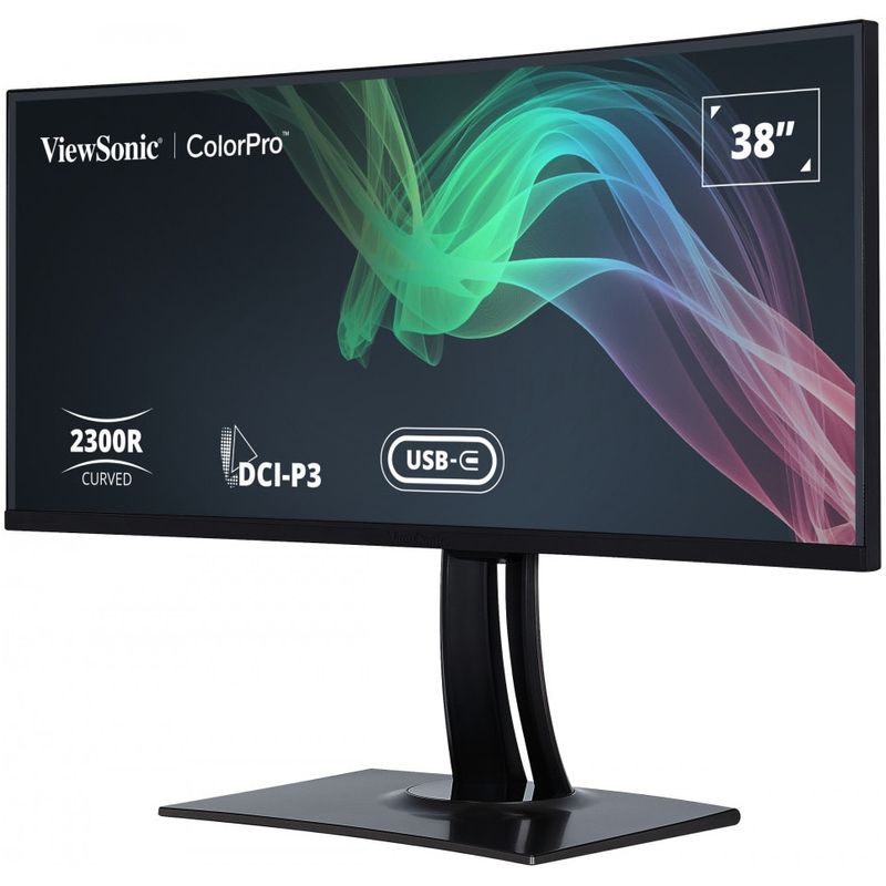 PC, gaming si accesorii - Desktop PC & monitoare - Monitoare - Monitor Curbat ViewSonic VP3881A 38", WQHD+, IPS, 60Hz, HDR10, USB-C 90W, RJ45 - Infinity.ro