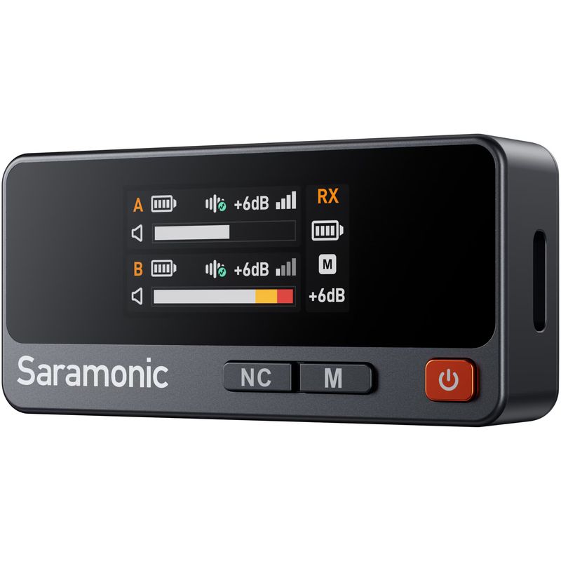 TV, Audio-Video si Foto - Accesorii TV si audio - Microfoane - Kit Microfon wireless Saramonic Air, 2x microfon, receptor, Type-C, 3.5mm TRS, Carcasa incarcare - Infinity.ro