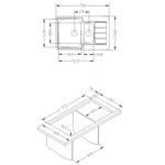Casa si Gradina - Sanitare - Chiuveta bucatarie si accesorii - Chiuvete bucatarie - Chiuveta bucatarie Alveus Line 70, cuva stanga, 790x500x160 mm, Inox Leinen - Infinity.ro