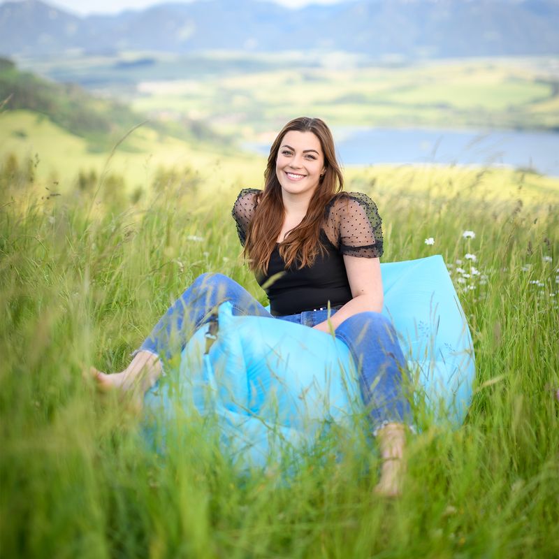 Casa si Gradina - Gradina si terasa - Mobilier exterior - Scaune si sezlonguri gradina - Geanta scaun gonflabila / geanta lenesa, albastru, LEBAG - Infinity.ro