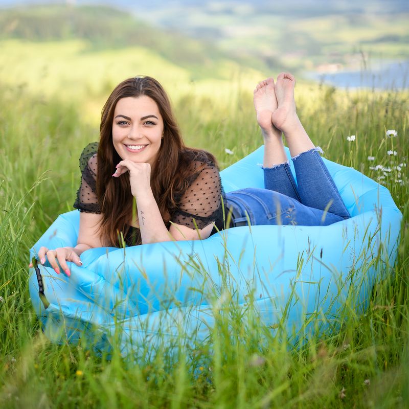 Casa si Gradina - Gradina si terasa - Mobilier exterior - Scaune si sezlonguri gradina - Geanta scaun gonflabila / geanta lenesa, albastru, LEBAG - Infinity.ro