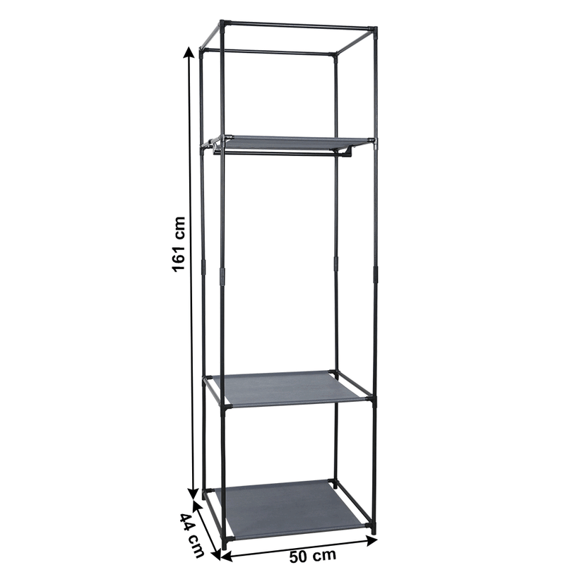 Casa si Gradina - Mobilier - Dulapuri si sifoniere - Dulapuri - Dulap, metal / tesatura, negru, ALBUS - Infinity.ro