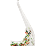 Casa si Gradina - Gradina si terasa - Balansoare si hamace - Balansoare - Fotoliu suspendat, alb / flori cu model, KALEA 2 NEW - Infinity.ro