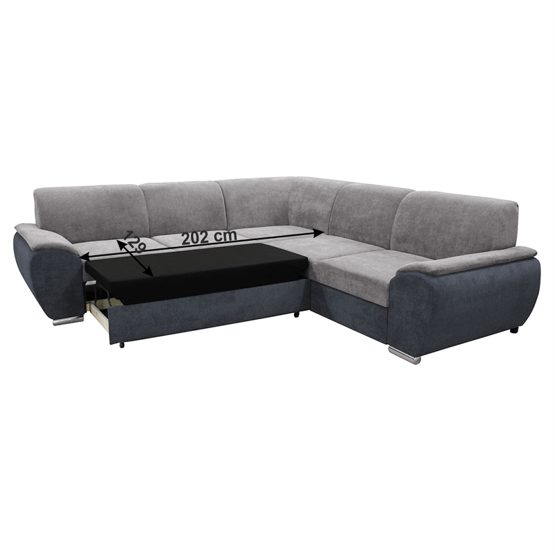 Casa si Gradina - Mobilier - Canapele si coltare - Coltare - Coltar, gri inchis/gri, model dreapta, EMILY - Infinity.ro