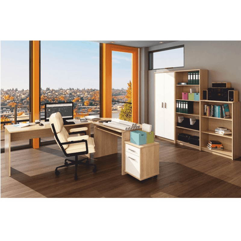 Casa si Gradina - Mobilier - Mese si birouri - Birouri - Masuta de colt, stejar sonoma/metal, JOHAN 2 NEW 07 - Infinity.ro