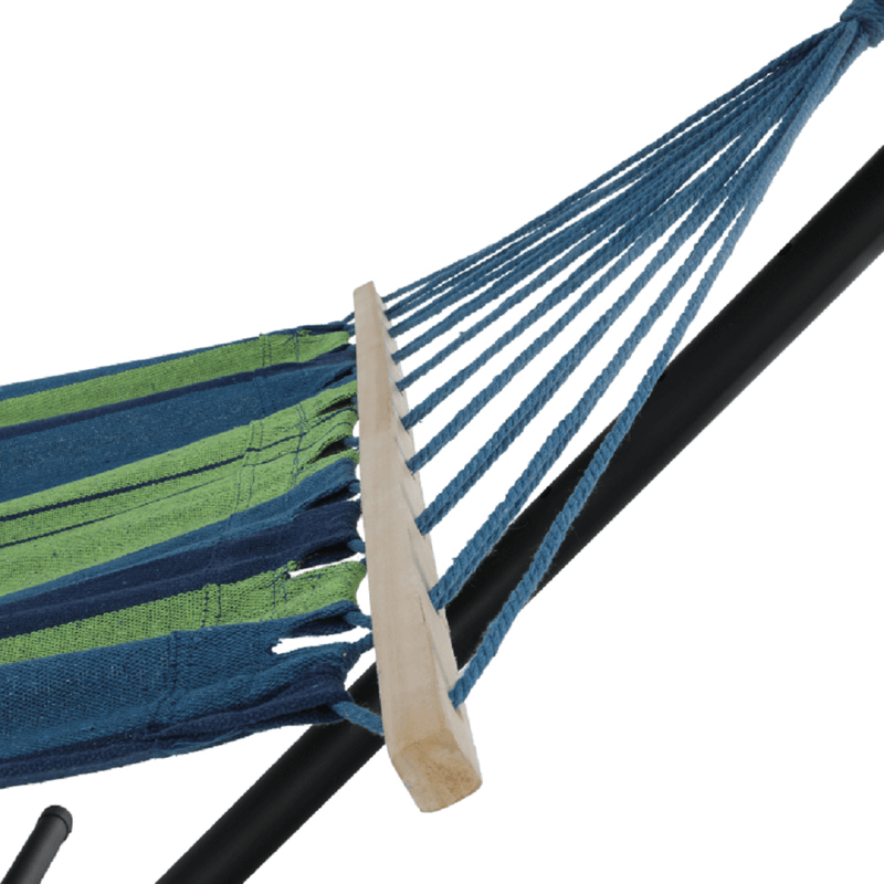 Casa si Gradina - Gradina si terasa - Balansoare si hamace - Hamace si suporturi - Hamac, turcoaz/albastru/verde, EVANA NEW - single - Infinity.ro