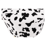 Casa si Gradina - Mobilier - Scaune si fotolii - Tabureti - Taburet in forma de vacuta, catifea Velvet alb/negru/natural, MOLLY - Infinity.ro