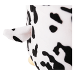 Casa si Gradina - Mobilier - Scaune si fotolii - Tabureti - Taburet in forma de vacuta, catifea Velvet alb/negru/natural, MOLLY - Infinity.ro