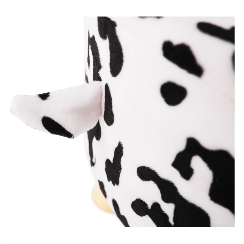 Casa si Gradina - Mobilier - Scaune si fotolii - Tabureti - Taburet in forma de vacuta, catifea Velvet alb/negru/natural, MOLLY - Infinity.ro