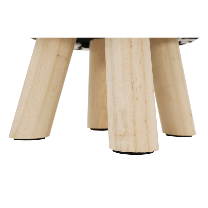 Casa si Gradina - Mobilier - Scaune si fotolii - Tabureti - Taburet in forma de vacuta, catifea Velvet alb/negru/natural, MOLLY - Infinity.ro