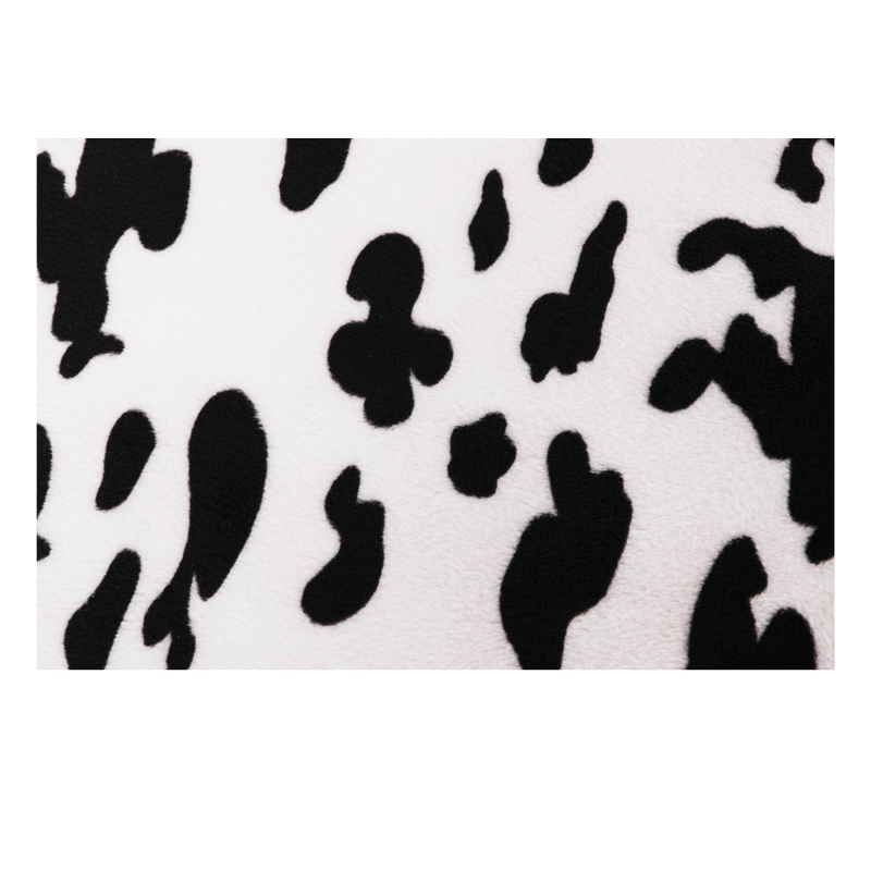 Casa si Gradina - Mobilier - Scaune si fotolii - Tabureti - Taburet in forma de vacuta, catifea Velvet alb/negru/natural, MOLLY - Infinity.ro