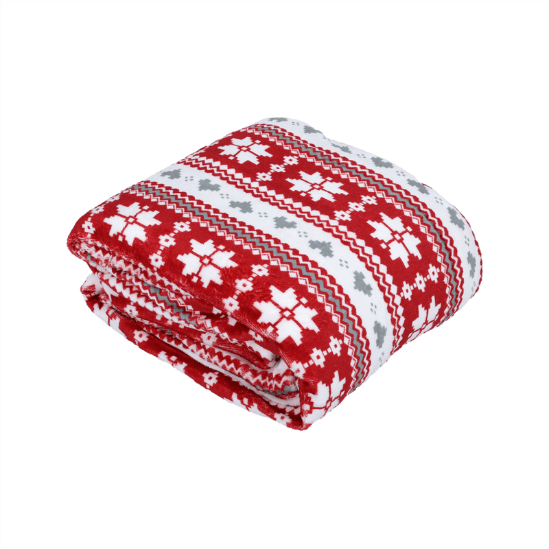 Casa si Gradina - Textile si covoare - Pături și cuverturi - Pături - Patura cu doua fete imitatie miel, model de iarna, 150x200, SAMANTE - Infinity.ro