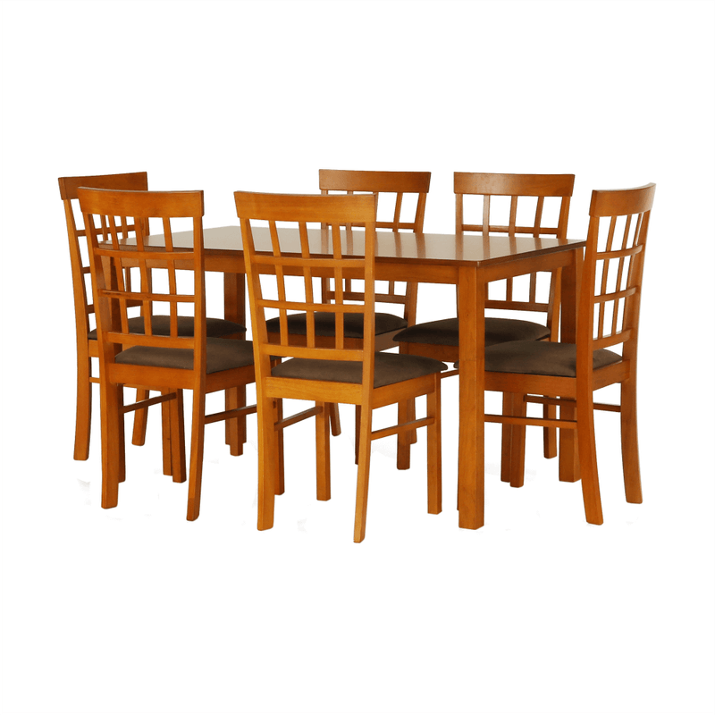 Casa si Gradina - Mobilier - Seturi de mobilier - Seturi mese si scaune - Set dining 1+6, cires, GRID NEW - Infinity.ro