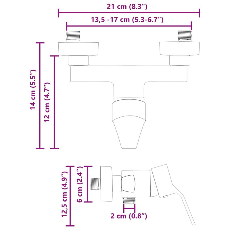 Casa si Gradina - Sanitare - Cazi si cabine de dus - Coloane si seturi de dus - Robinet mixer pentru dus Negru G 1 / 2 inci Alama - Infinity.ro