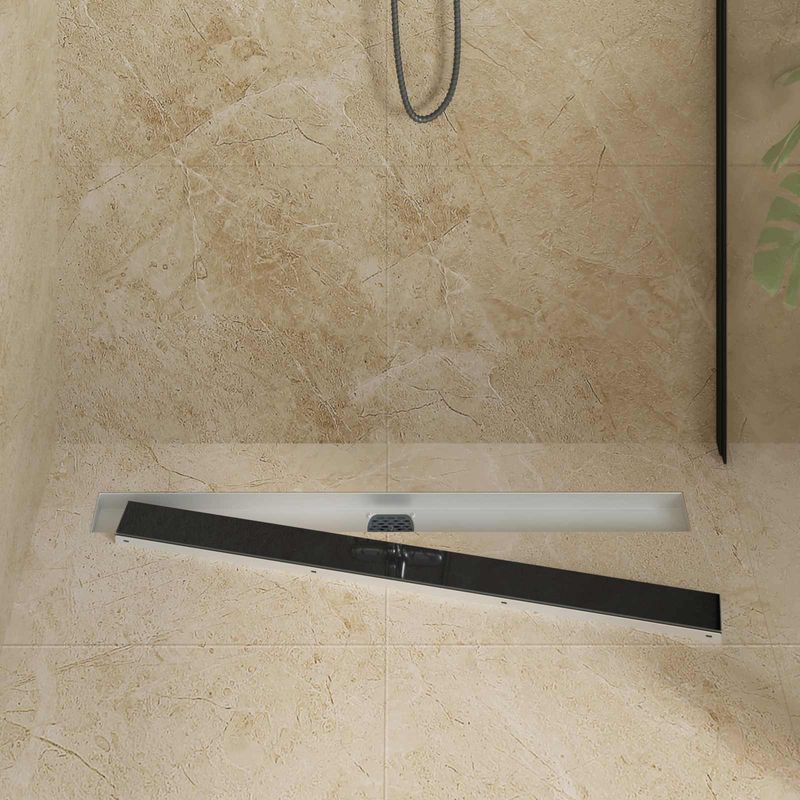 Casa si Gradina - Constructii - Materiale constructii - Sisteme de scurgere - Scurgere pentru dus cu capac din sticla si sifon de 360° 90 cm - Infinity.ro