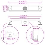 Casa si Gradina - Constructii - Materiale constructii - Sisteme de scurgere - Scurgere pentru dus cu capac din sticla si sifon de 360° 50 cm - Infinity.ro