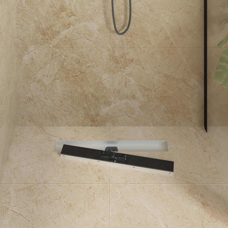 Casa si Gradina - Constructii - Materiale constructii - Sisteme de scurgere - Scurgere pentru dus cu capac din sticla si sifon de 360° 60 cm - Infinity.ro