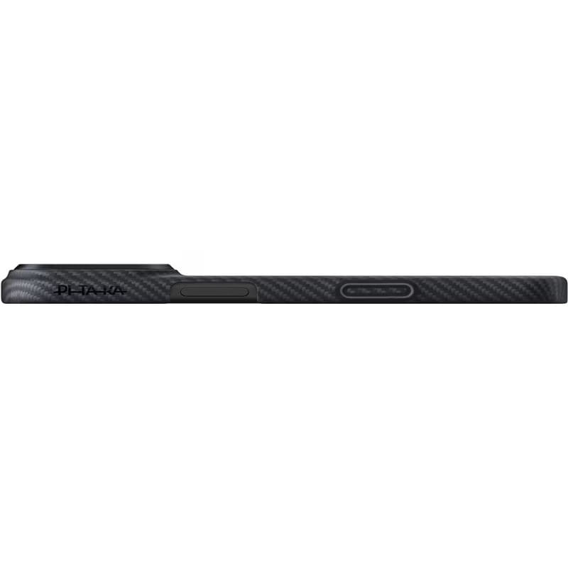 Laptop, Telefoane si Tablete - Telefoane mobile si accesorii - Accesorii Telefoane - Huse telefoane - Carcasa Pitaka Ultra Slim cu Magnetic Ring compatibila cu iPhone 17 Pro Max, Negru/Gri - Infinity.ro