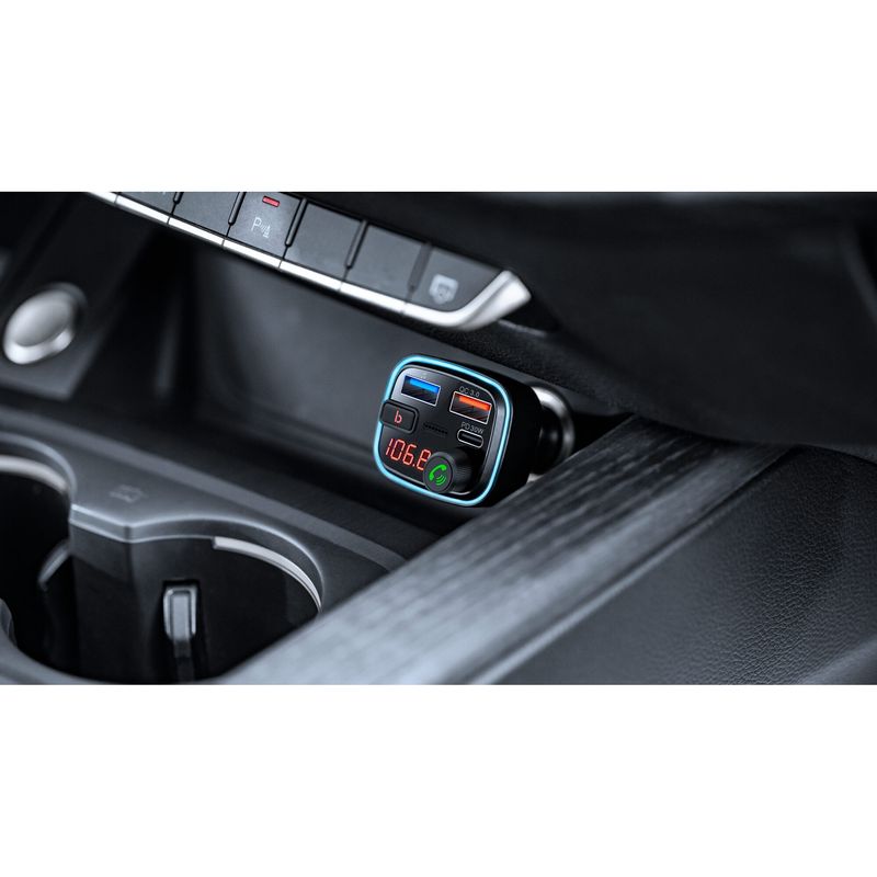 Auto si Moto - Electronice auto - Accesorii electronice auto - Transmiter FM auto, Peiying, Bluetooth 5.3, functie BASS, incarcare rapida, negru - Infinity.ro