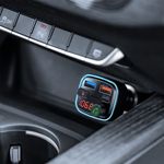 Auto si Moto - Electronice auto - Accesorii electronice auto - Transmiter FM auto, Peiying, Bluetooth 5.3, functie BASS, incarcare rapida, negru - Infinity.ro