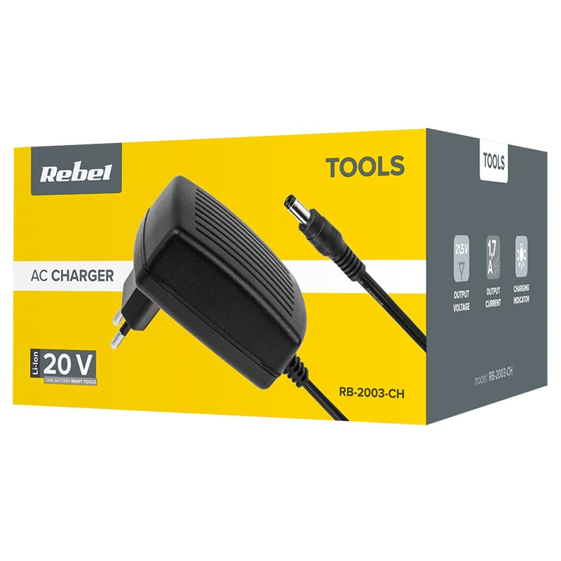 Casa si Gradina - Constructii - Scule electrice si accesorii - Acumulatori si incarcatoare scule electrice - Alimentator 21.5v 1.7a rebel tools - Infinity.ro