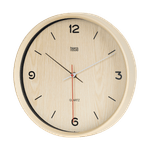 Casa si Gradina - Decoratiuni - Ceasuri - Ceas decorativ de perete, 30 cm, mecanism quartz, plastic+sticla, culoare maro deschis - Infinity.ro