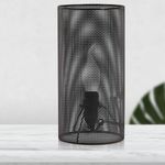 Casa si Gradina - Corpuri si surse de iluminat - Veioze si lampi - Veioze - Veioza 25 w e14 metal negru platinet 12 cm - Infinity.ro