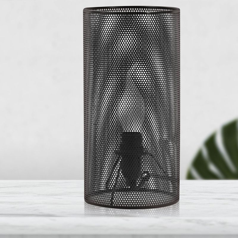 Casa si Gradina - Corpuri si surse de iluminat - Veioze si lampi - Veioze - Veioza 25 w e14 metal negru platinet 12 cm - Infinity.ro