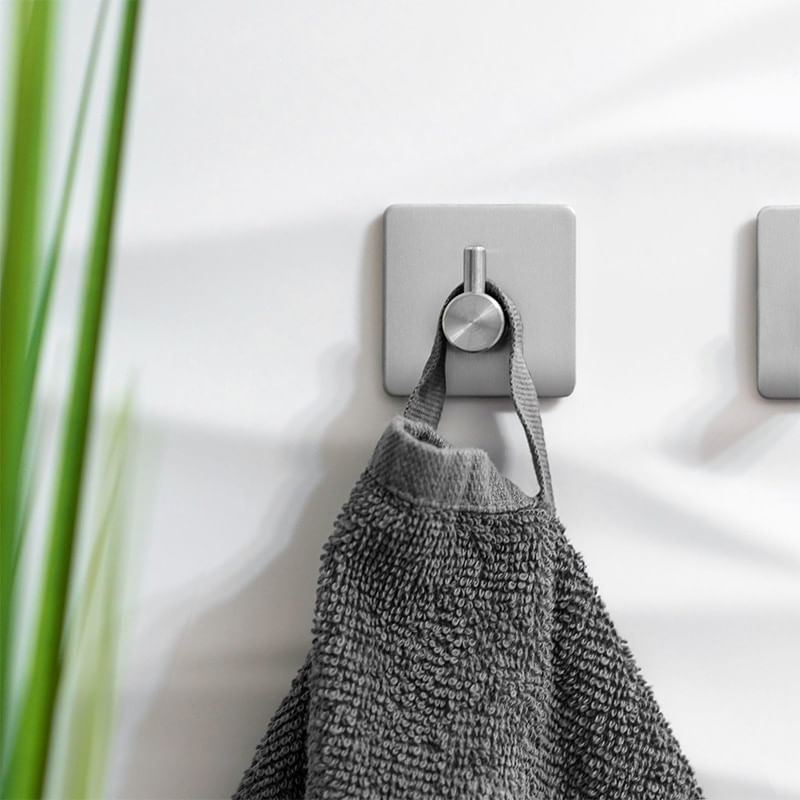 Casa si Gradina - Sanitare - Suporturi si accesorii baie - Accesorii baie - Set carlige autoadezive pentru baie 2 bucati, inox - Infinity.ro