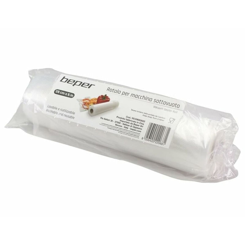Electronice si Electrocasnice - Electrocasnice bucatarie - Mixere, tocatoare & roboti de bucatarie - Aparate de vidat - Pungi ambalare in vid 28 cm, 2 role, Beper - Infinity.ro
