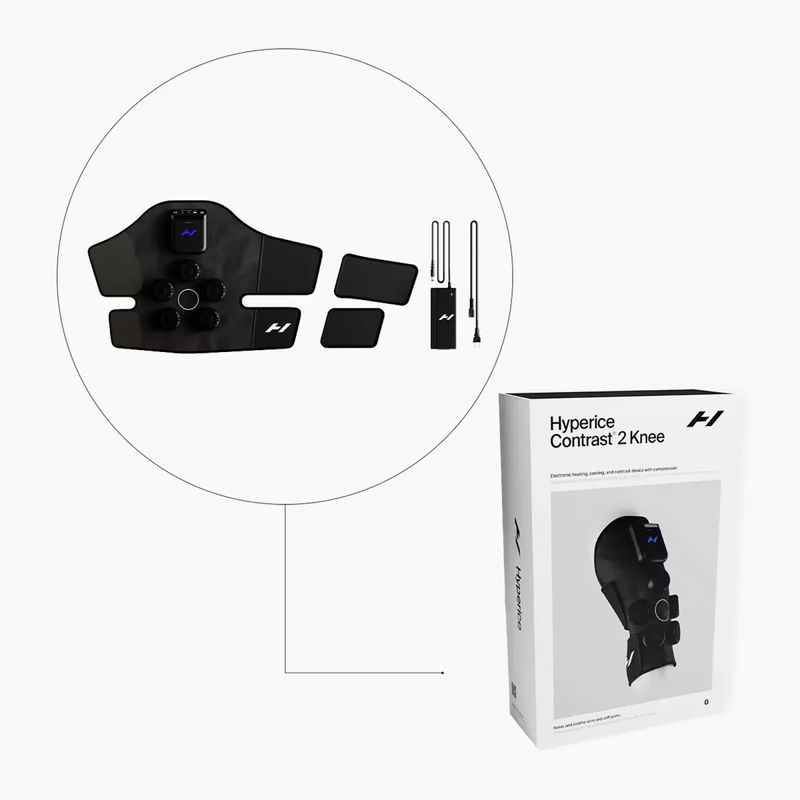Ingrijire personala si Cosmetice - Sanatate si wellness - Articole wellness - Aparate si dispozitive de masaj - Dispozitiv de Terapie Hyperice Contrast 2 Knee pentru Genunchi Negru - Infinity.ro
