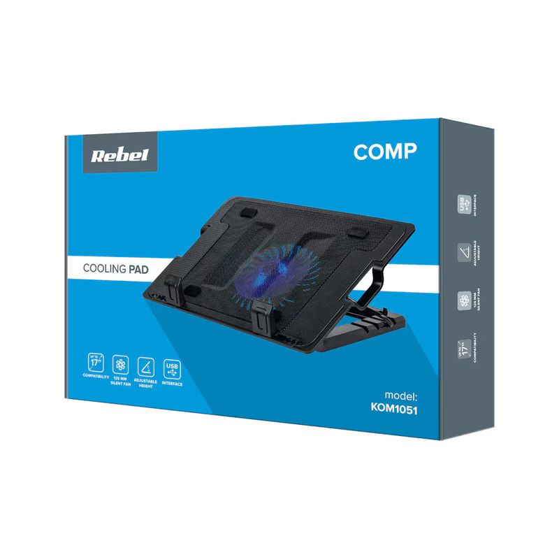 Laptop, Telefoane si Tablete - Laptopuri si accesorii - Accesorii Laptop - Standuri/Coolere notebook - Cooler laptop 14-17 inch Rebel - Infinity.ro