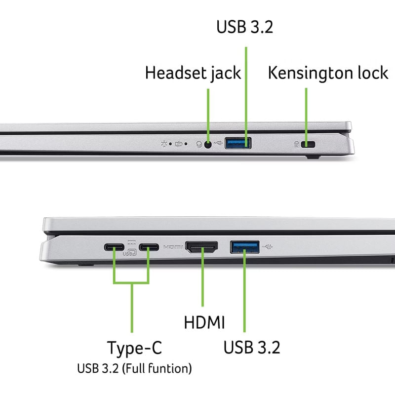 Laptop, Telefoane si Tablete - Laptopuri si accesorii - Laptopuri - Laptop Acer Aspire Go 15 AG15-71P, Procesor Intel Core i5-13420H, 15.6", 16GB, 1TB SSD, Intel UHD Graphics, Argintiu - Infinity.ro
