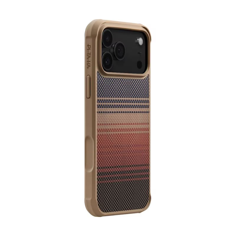 Laptop, Telefoane si Tablete - Telefoane mobile si accesorii - Accesorii Telefoane - Huse telefoane - Carcasa Pitaka Aramid ProGuard Sunset compatibila cu iPhone 17 Pro Max, Portocaliu - Infinity.ro