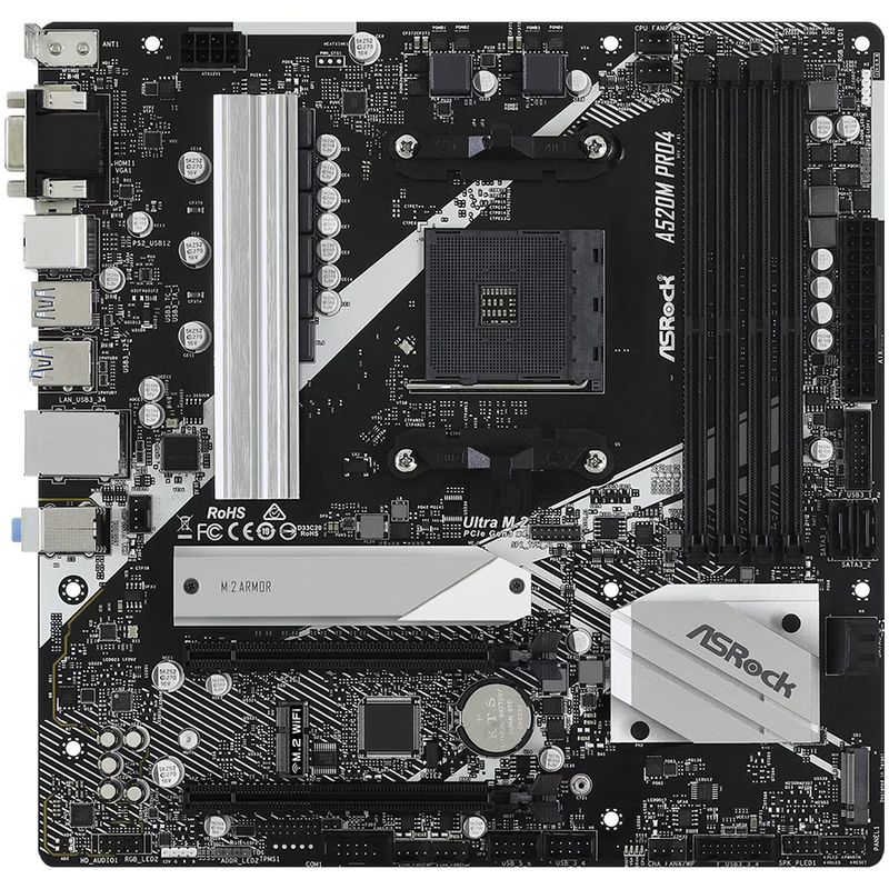 PC, gaming si accesorii - Componente PC - Componente - Placi de baza - Placa de baza ASRock A520M PRO4, Socket AM4 - Infinity.ro