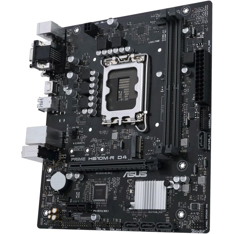PC, gaming si accesorii - Componente PC - Componente - Placi de baza - Placa de baza Asus Prime H610M-R D4-SI, LGA 1700, 2xDDR4, Negru, Micro-ATX - Infinity.ro