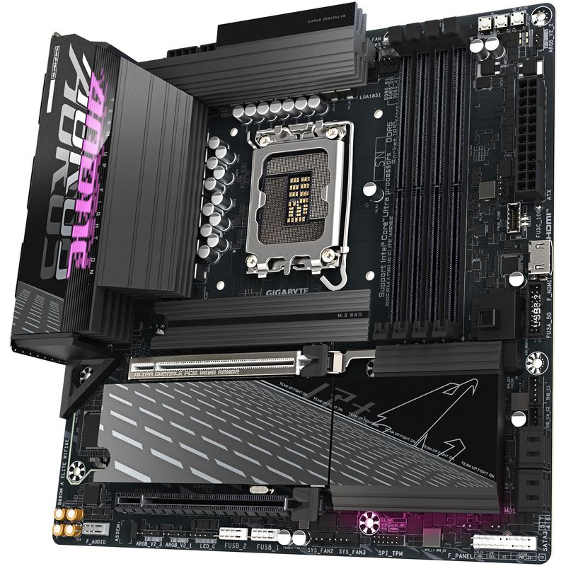 PC, gaming si accesorii - Componente PC - Componente - Placi de baza - Placa de Baza GIGABYTE B860M AORUS ELITE WIFI6E, Socket LGA1851 - Infinity.ro