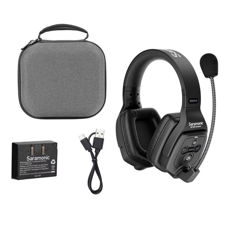 PC, gaming si accesorii - Periferice PC - Casti PC - Casti Wireless Saramonic WiTalk DRH Dual-ear Remote pentru Sistemul Intercom WiTalk Negru - Infinity.ro