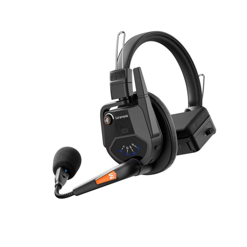 PC, gaming si accesorii - Periferice PC - Casti PC - Sistem Intercom Wireless pentru 9 Persoane Saramonic WiTalk9 WT9S Full-Duplex 1.9GHz Casti Single-ear Negru - Infinity.ro