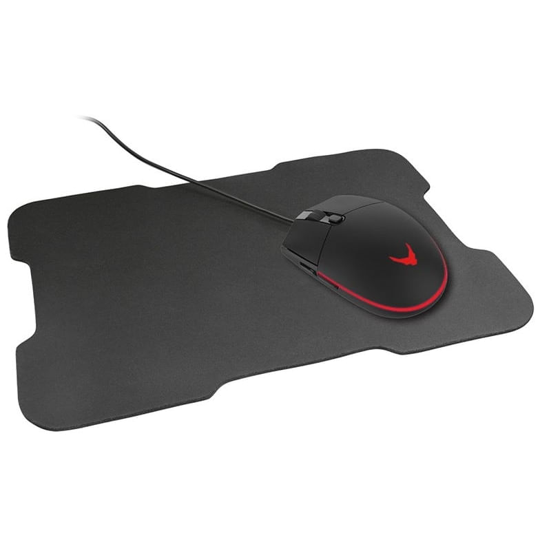 Set Mouse Gaming 3200dpi + Mousepad