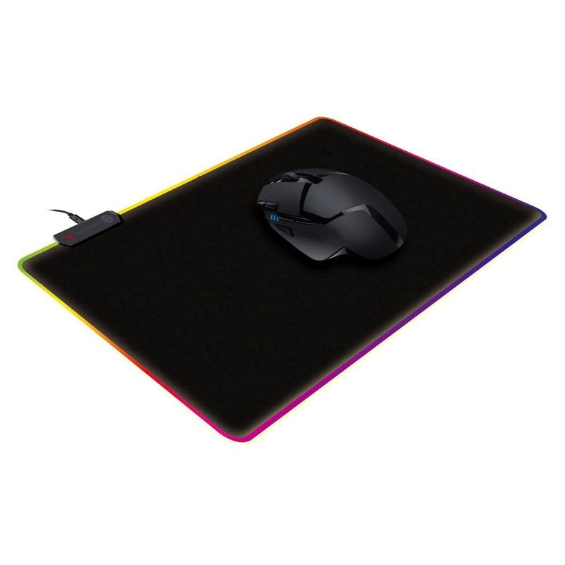 PC, gaming si accesorii - Periferice PC - Mousepad - Mousepad Pro-Gaming VARR 44888, RGB Led Edge, rezistent la apa, 250x300x4mm, negru - Infinity.ro