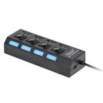 PC, gaming si accesorii - Retelistica - Hub-uri - Hub USB 3.0 QUER PRO, 4 porturi, negru - Infinity.ro