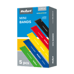 Sport si Outdoor - Fitness - Accesorii fitness - Benzi elastice fitness - Set benzi elastice lateks, 5 bucati, 60x5cm, 2.3-18.2 kg, multicolor - Infinity.ro