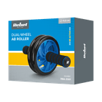 Sport si Outdoor - Accesorii si echipamente sportive - Alte accesorii sportive - Rola pentru exercitii AB Wheel AB-2, polipropilena, 15,5cm, 16,4x33,4cm, 100kg, negru/albastru - Infinity.ro