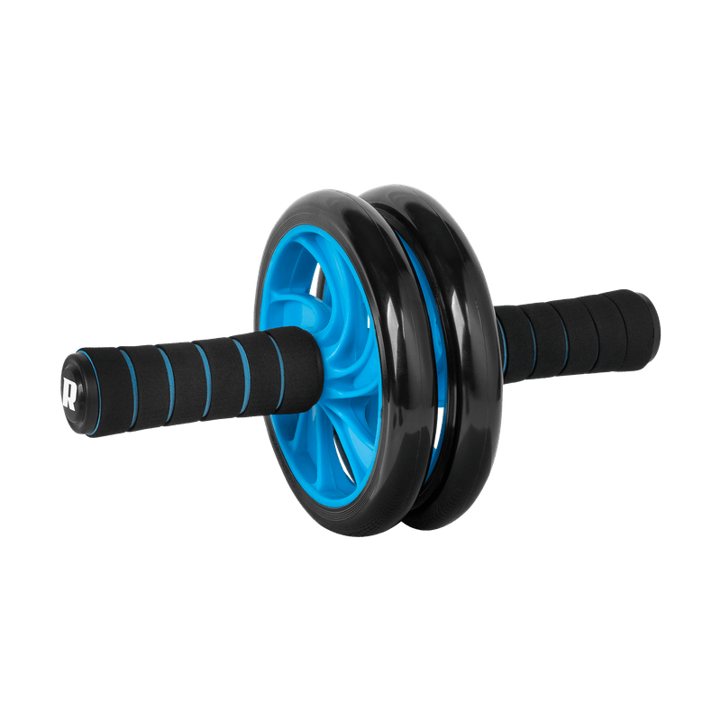 Sport si Outdoor - Accesorii si echipamente sportive - Alte accesorii sportive - Rola pentru exercitii AB Wheel AB-2, polipropilena, 15,5cm, 16,4x33,4cm, 100kg, negru/albastru - Infinity.ro