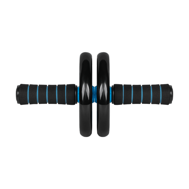 Sport si Outdoor - Accesorii si echipamente sportive - Alte accesorii sportive - Rola pentru exercitii AB Wheel AB-2, polipropilena, 15,5cm, 16,4x33,4cm, 100kg, negru/albastru - Infinity.ro