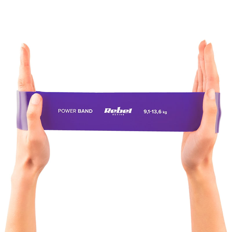 Sport si Outdoor - Fitness - Aparate fitness - Accesorii aparate fitness - Set 5 benzi elastice REBEL ACTIVE MINI BAND, latex, 2-18KG - Infinity.ro