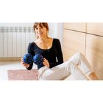 Sport si Outdoor - Fitness - Aparate fitness - Accesorii aparate fitness - Minge firness Duoball, REBEL, 12cm, negru si albastru, Material Epp - Infinity.ro