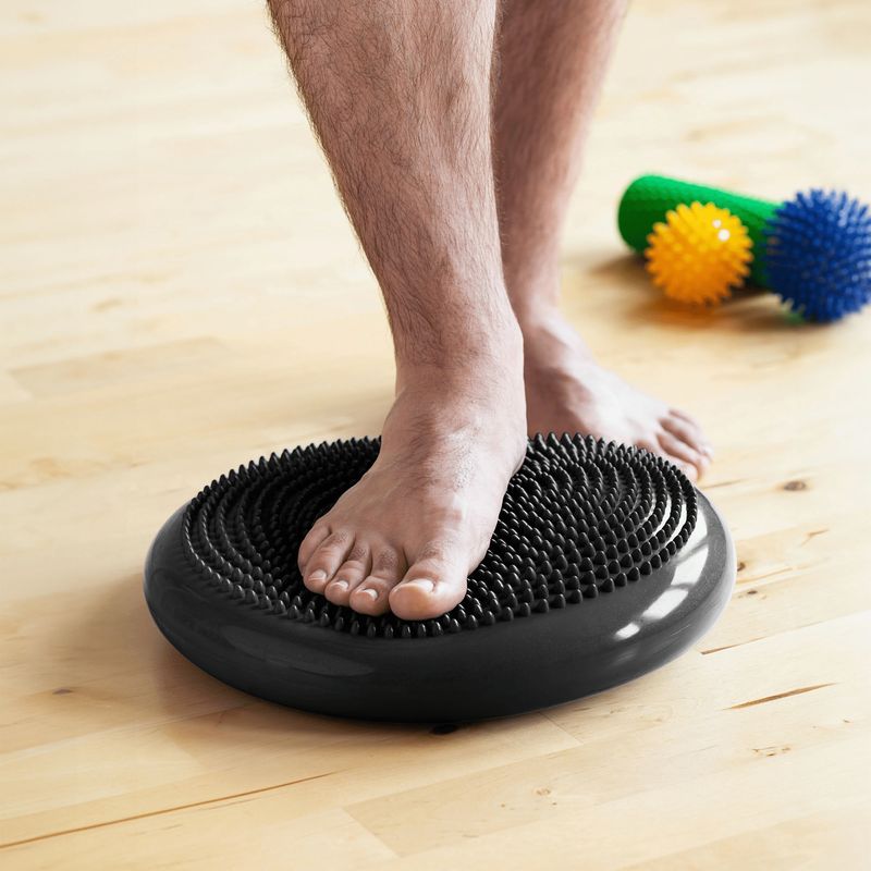 Sport si Outdoor - Fitness - Accesorii fitness - Discuri de echilibru - Disc balans 33 cm cu pompa rebel active - Infinity.ro